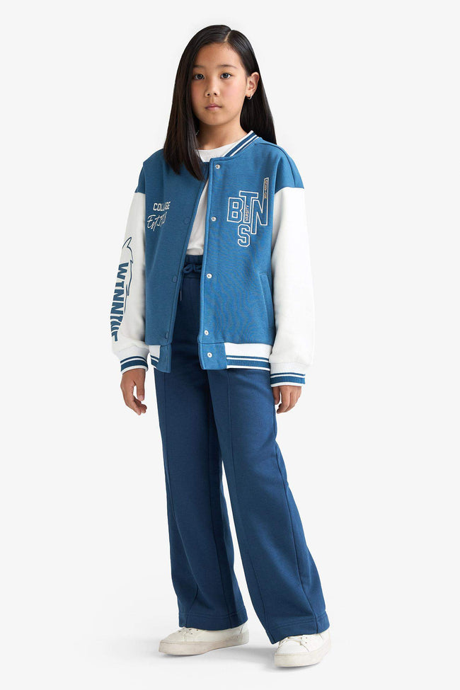 Girl's Wide Leg Elastic Waist Tracksuit Bottoms Main Image