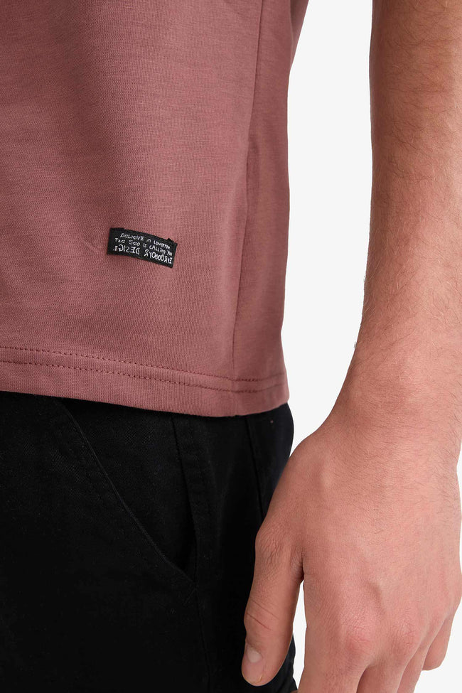 100% Cotton Boxy Fit Crew Neck Basic Plain Undershirt Hover Image