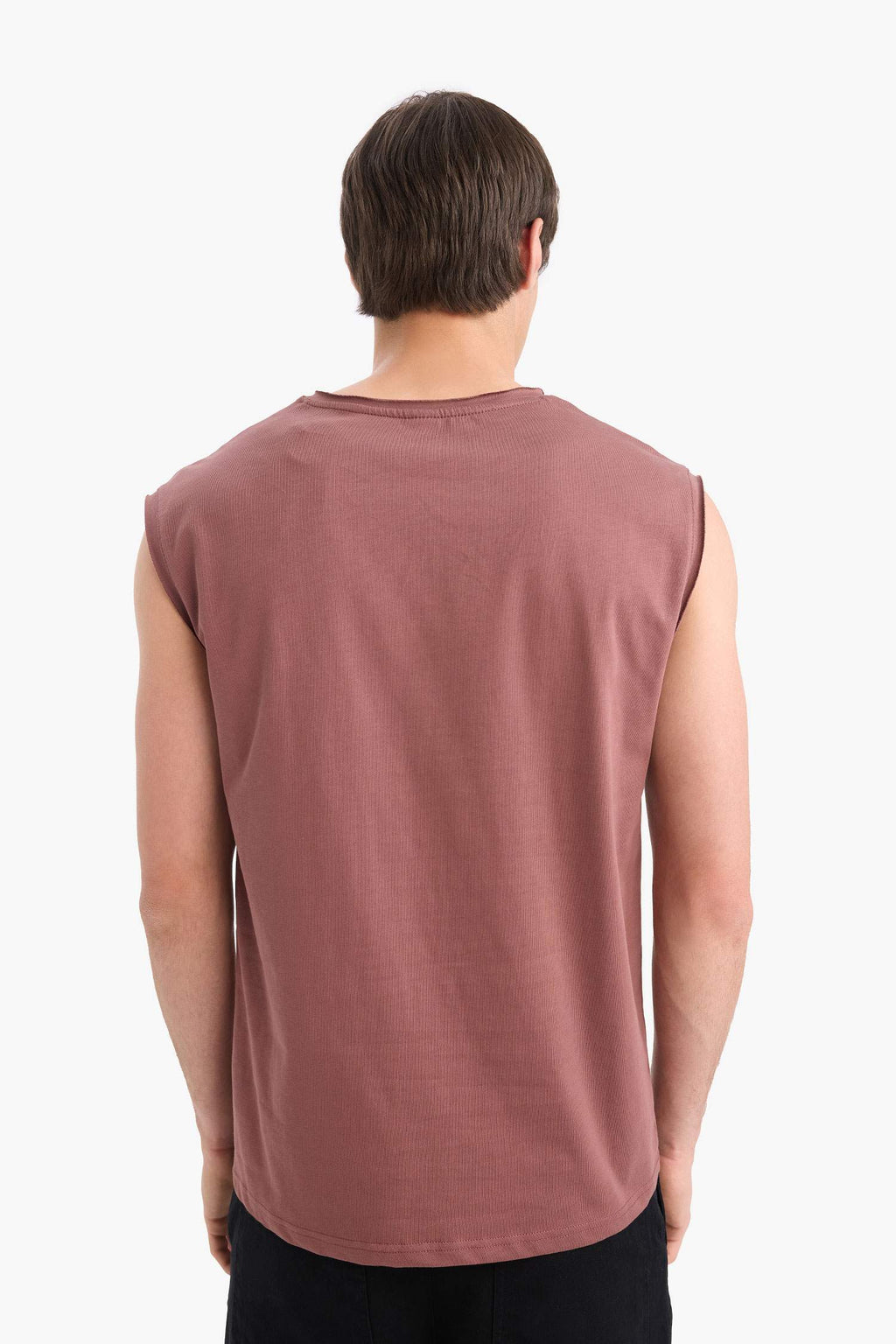 100% Cotton Boxy Fit Crew Neck Basic Plain Undershirt