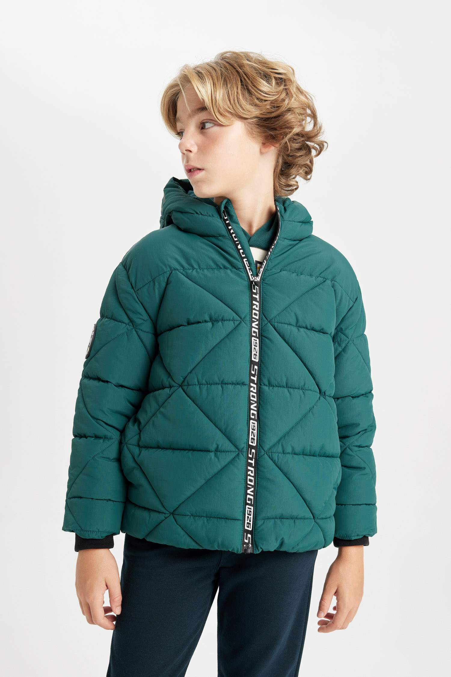 Boys Waterproof Hooded Zippered Pocket Coat