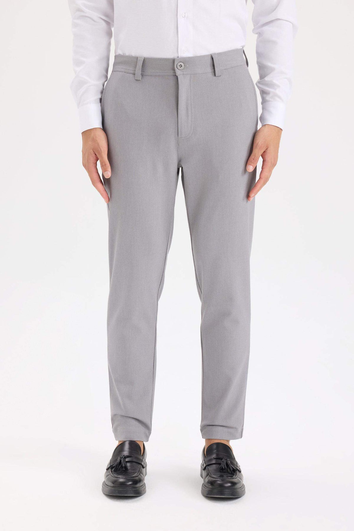Tailored Fit Straight Leg Stretch Trousers