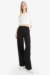 Wide Leg Regular Waist Trousers