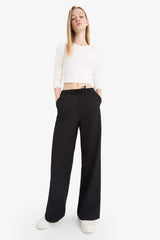 Wide Leg Regular Waist Trousers