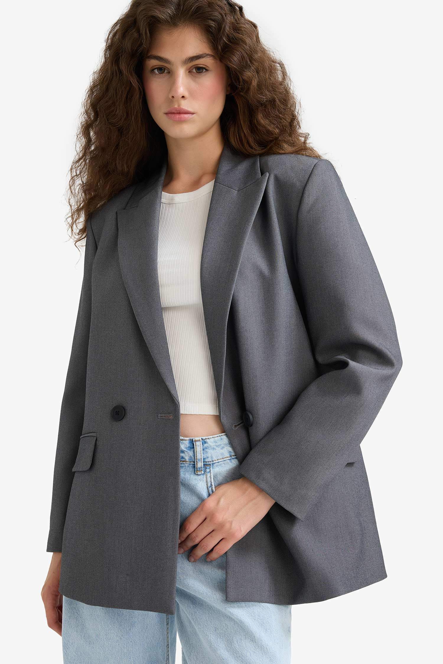 Regular Fit Taffeta Blazer