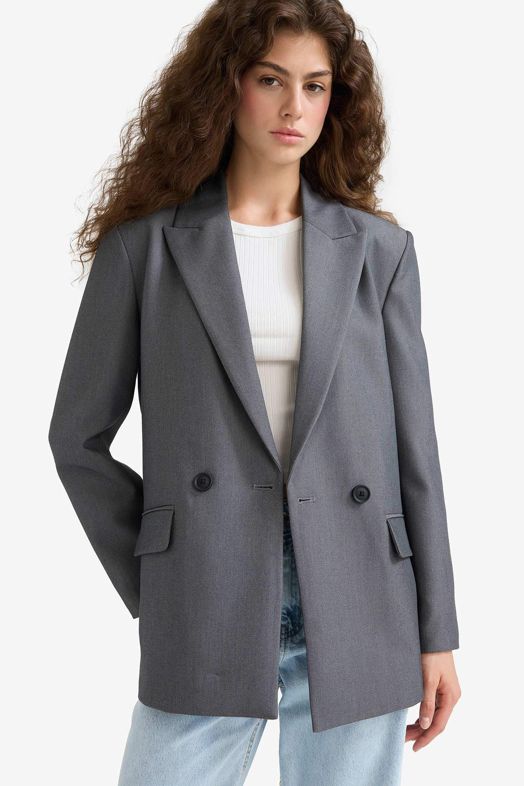 Regular Fit Taffeta Blazer