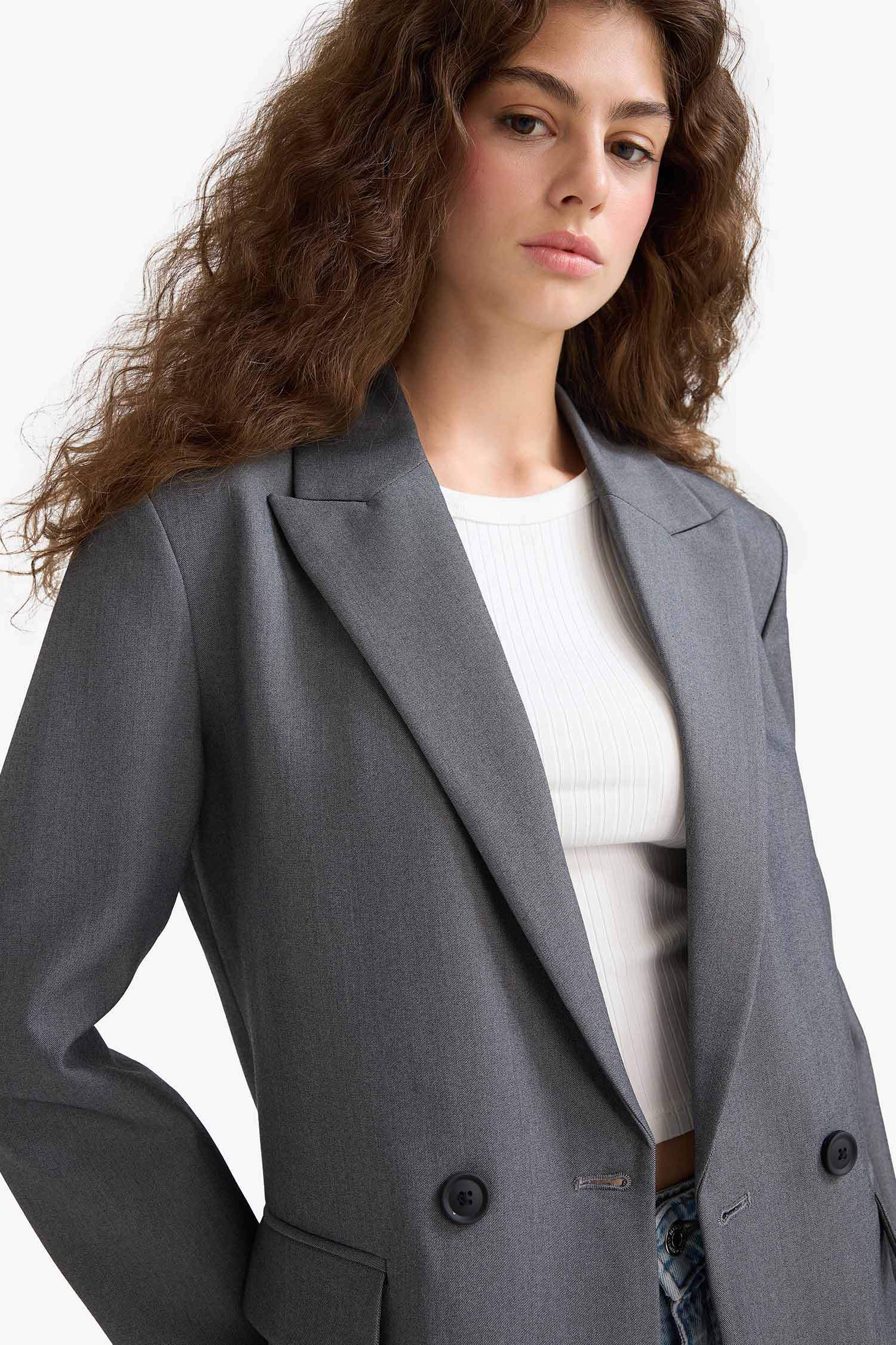 Regular Fit Taffeta Blazer