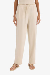 Jogger High Waist Linen Trousers