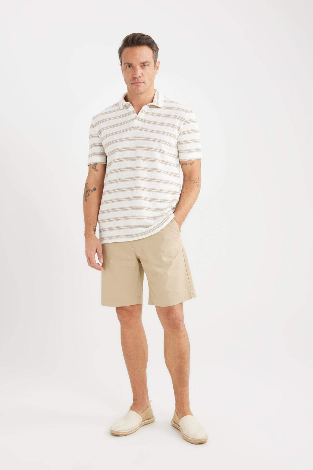 Regular Fit Gabardine Bermuda