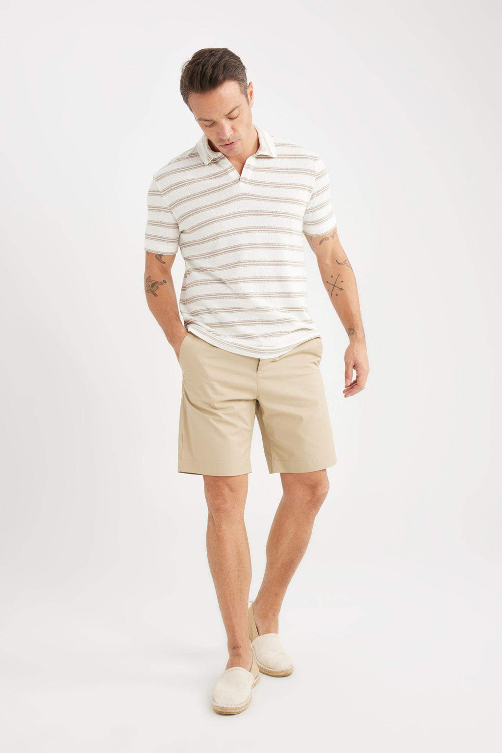 Regular Fit Gabardine Bermuda