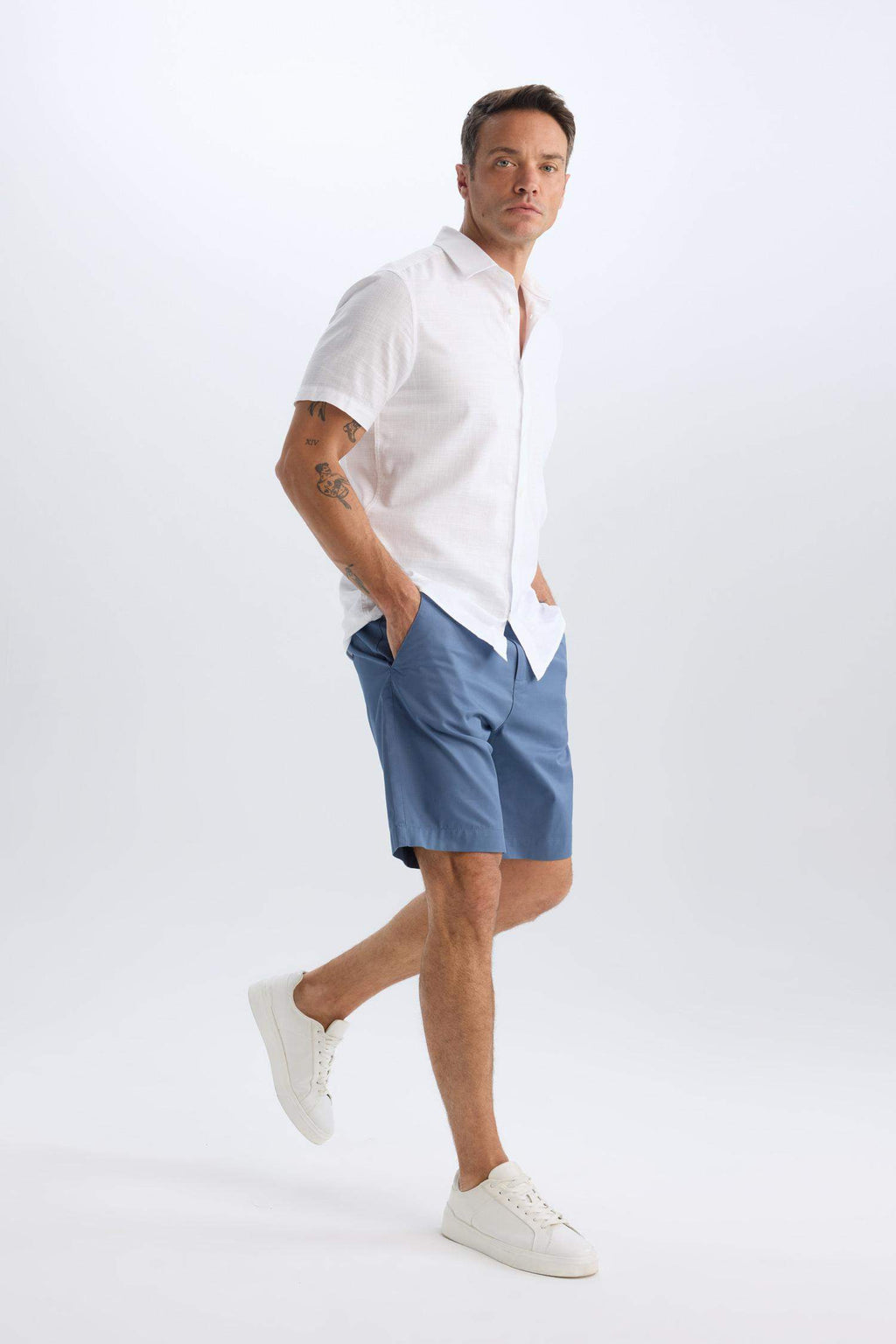 Regular Fit Gabardine Bermuda