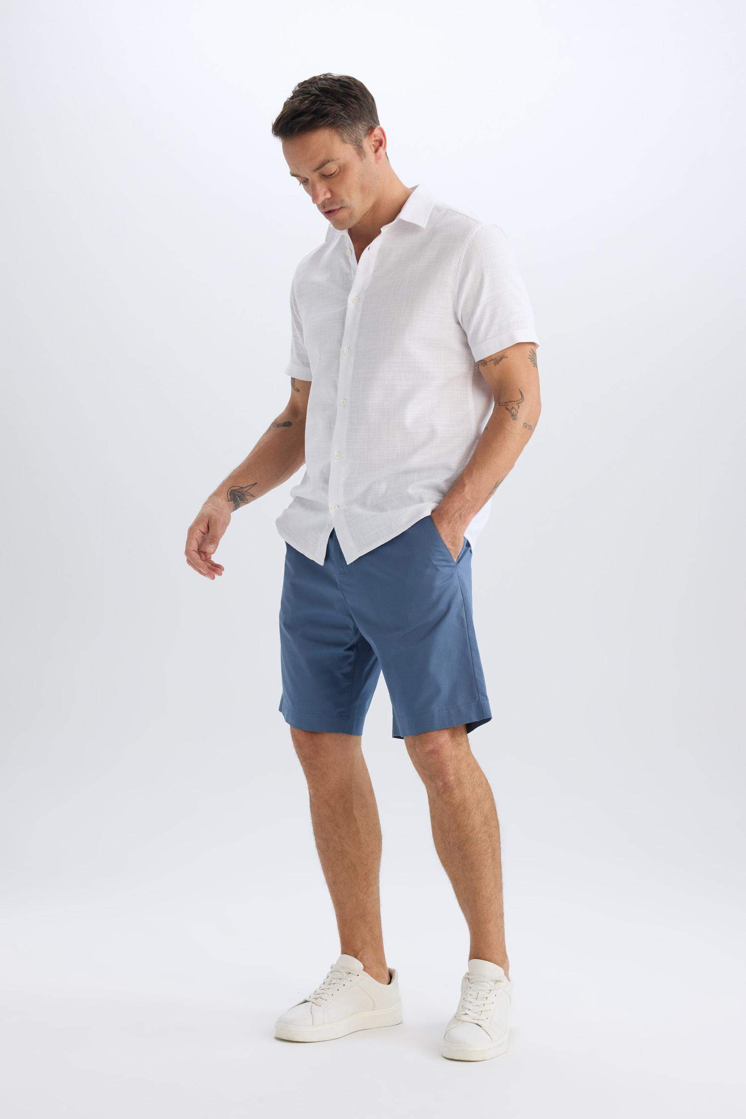 Regular Fit Gabardine Bermuda