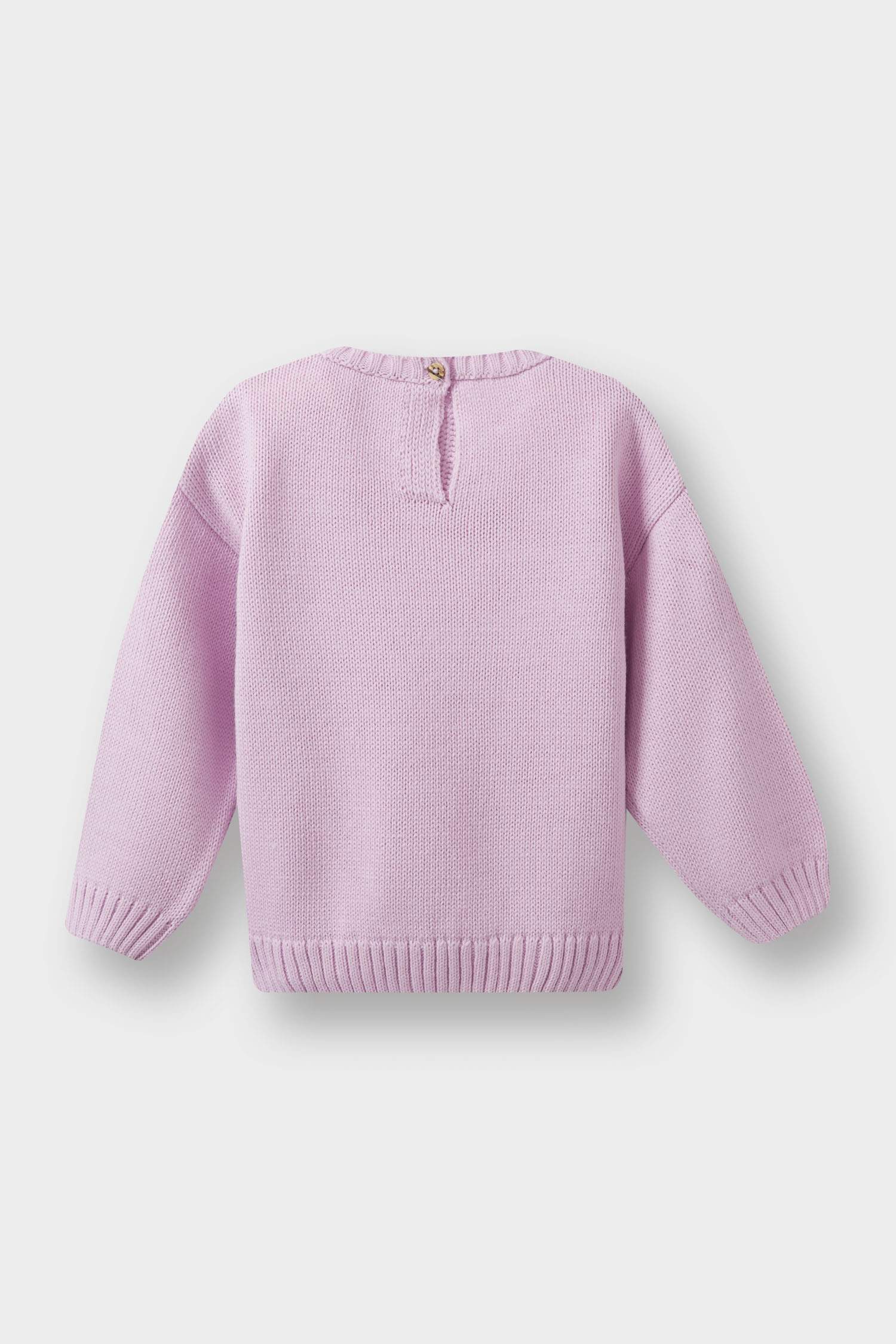 Baby Girl Crew Neck Printed Knitwear Sweater