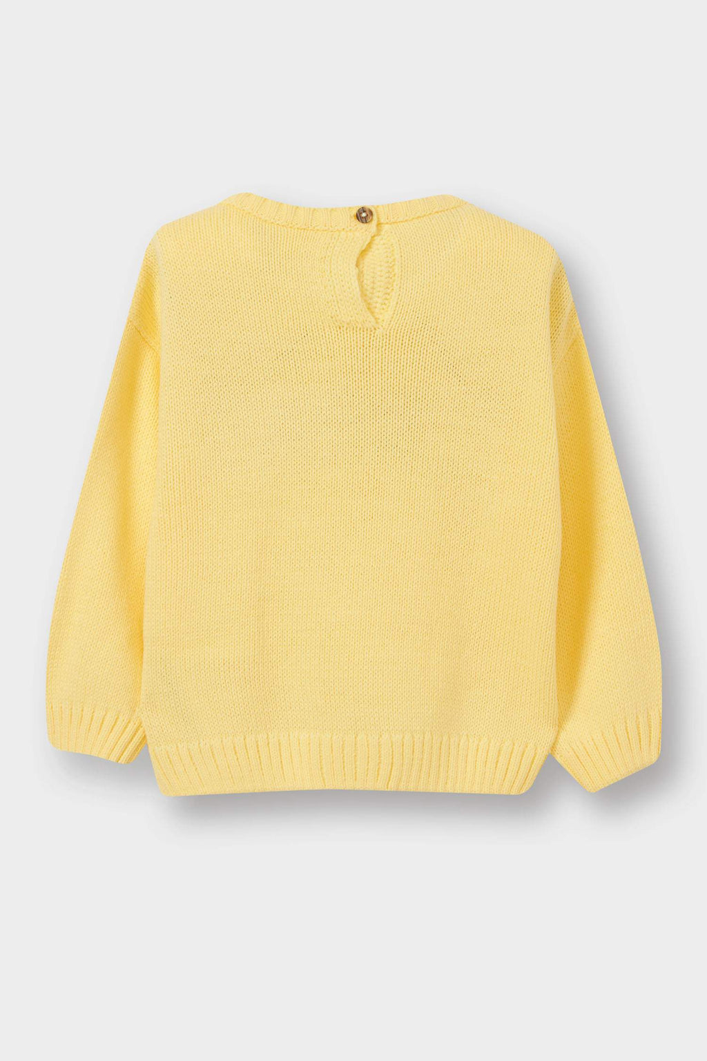 Baby Girl Crew Neck Printed Knitwear Sweater