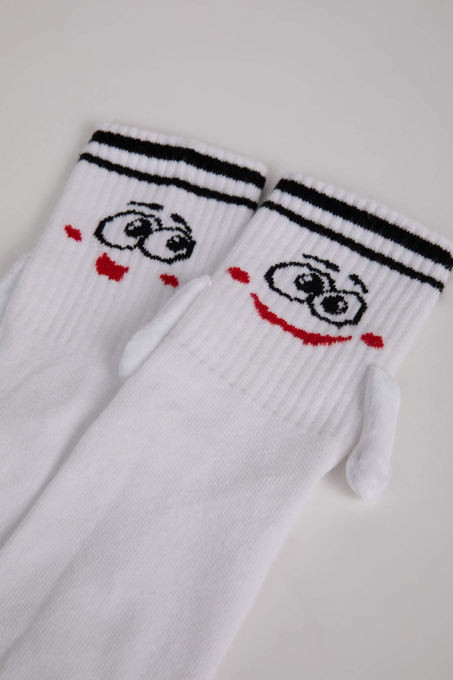 Women Magnetic Appliqued Cotton Long Socks