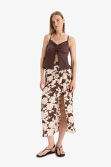 A Form Floral Normal Waist Viscose Maxi Skirt