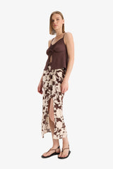 A Form Floral Normal Waist Viscose Maxi Skirt