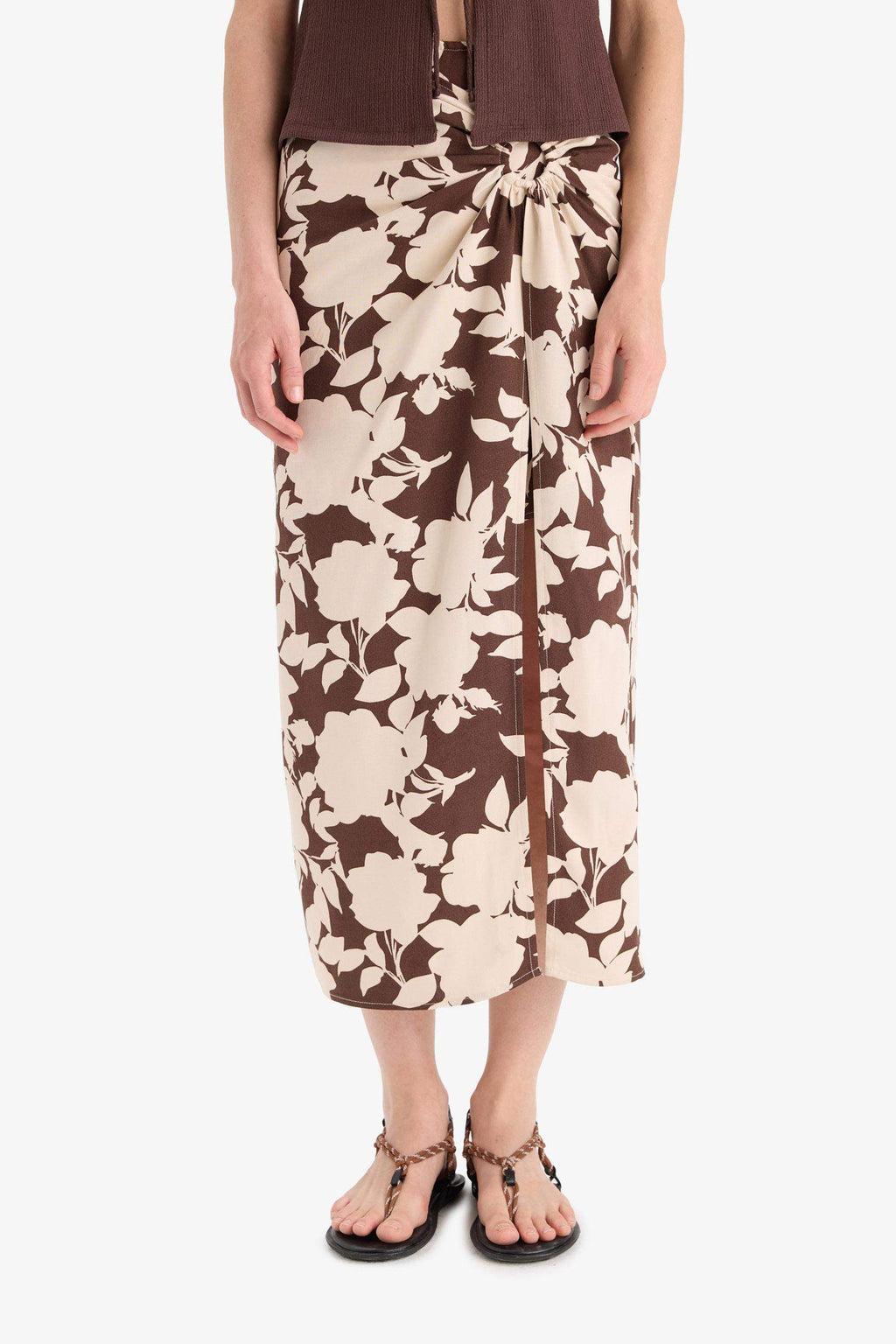 A Form Floral Normal Waist Viscose Maxi Skirt