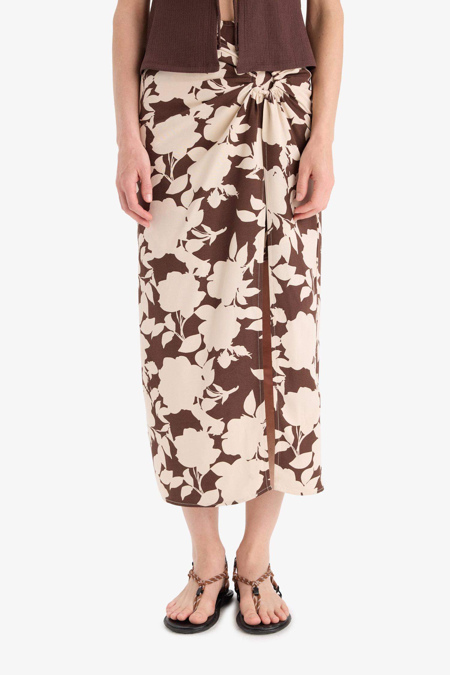 A Form Floral Normal Waist Viscose Maxi Skirt