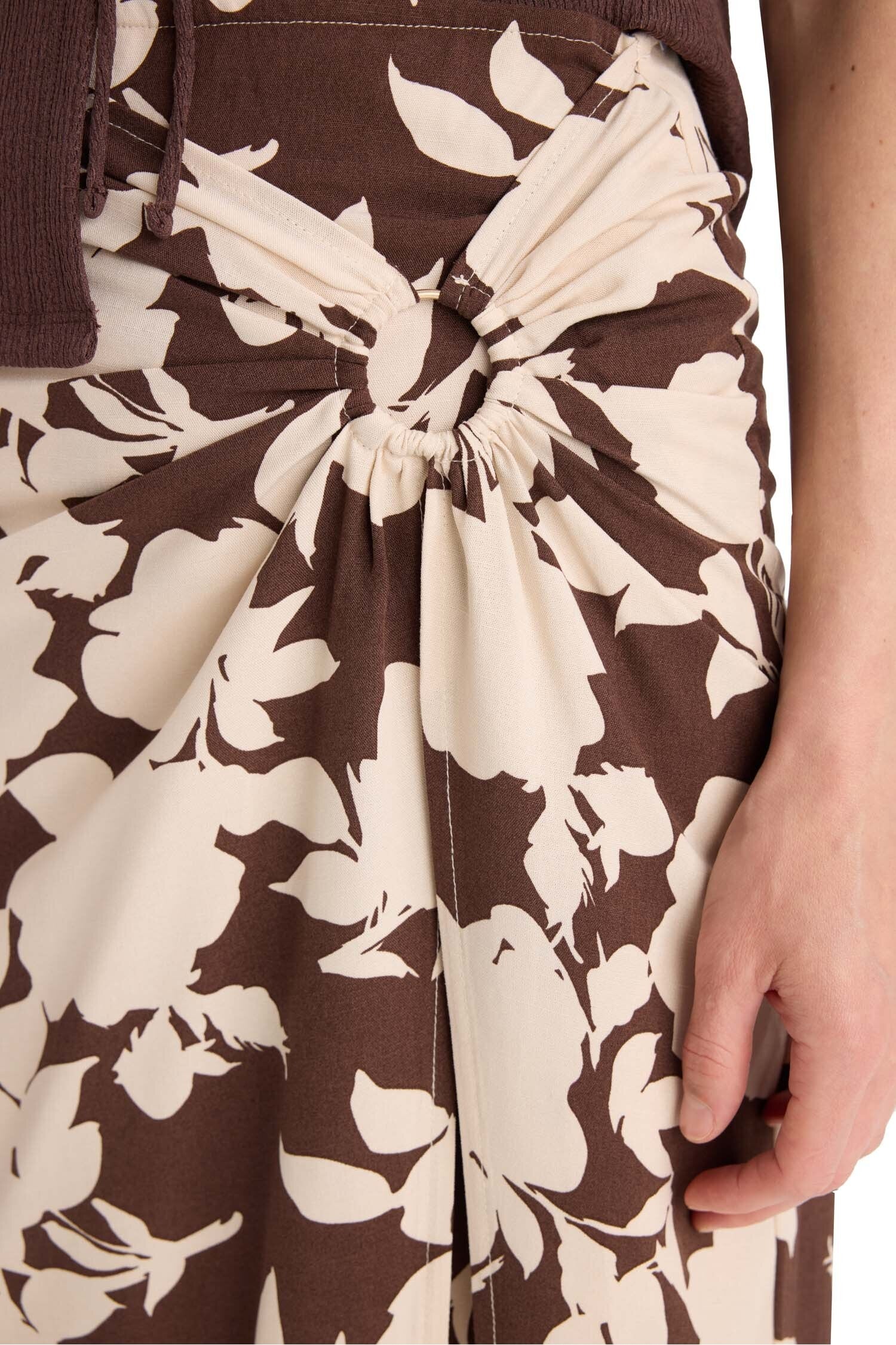 A Form Floral Normal Waist Viscose Maxi Skirt