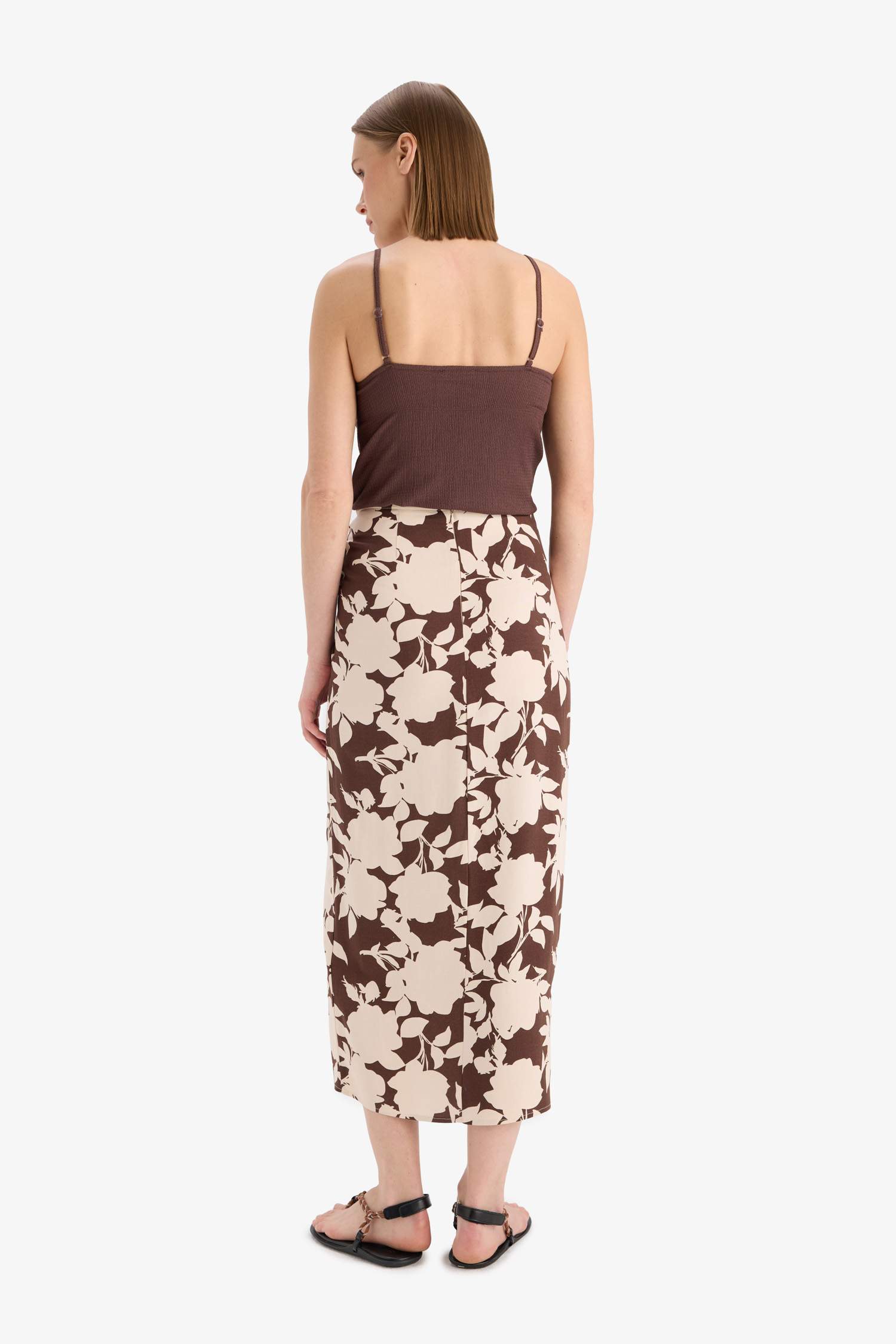 A Form Floral Normal Waist Viscose Maxi Skirt