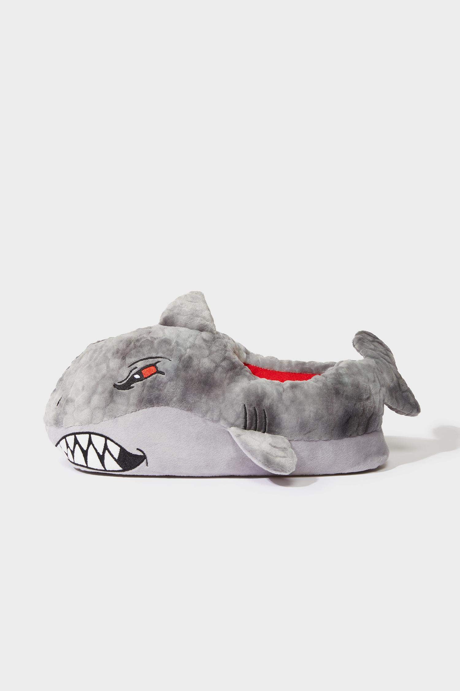 Male Shark Themed Chunky Sole Slippers