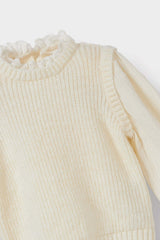 Baby Girl Crew Neck Embroidered Knitwear Sweater