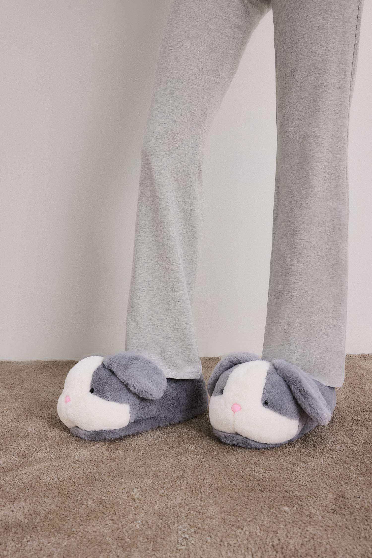 Women Rabbit Themed Flat Slippers