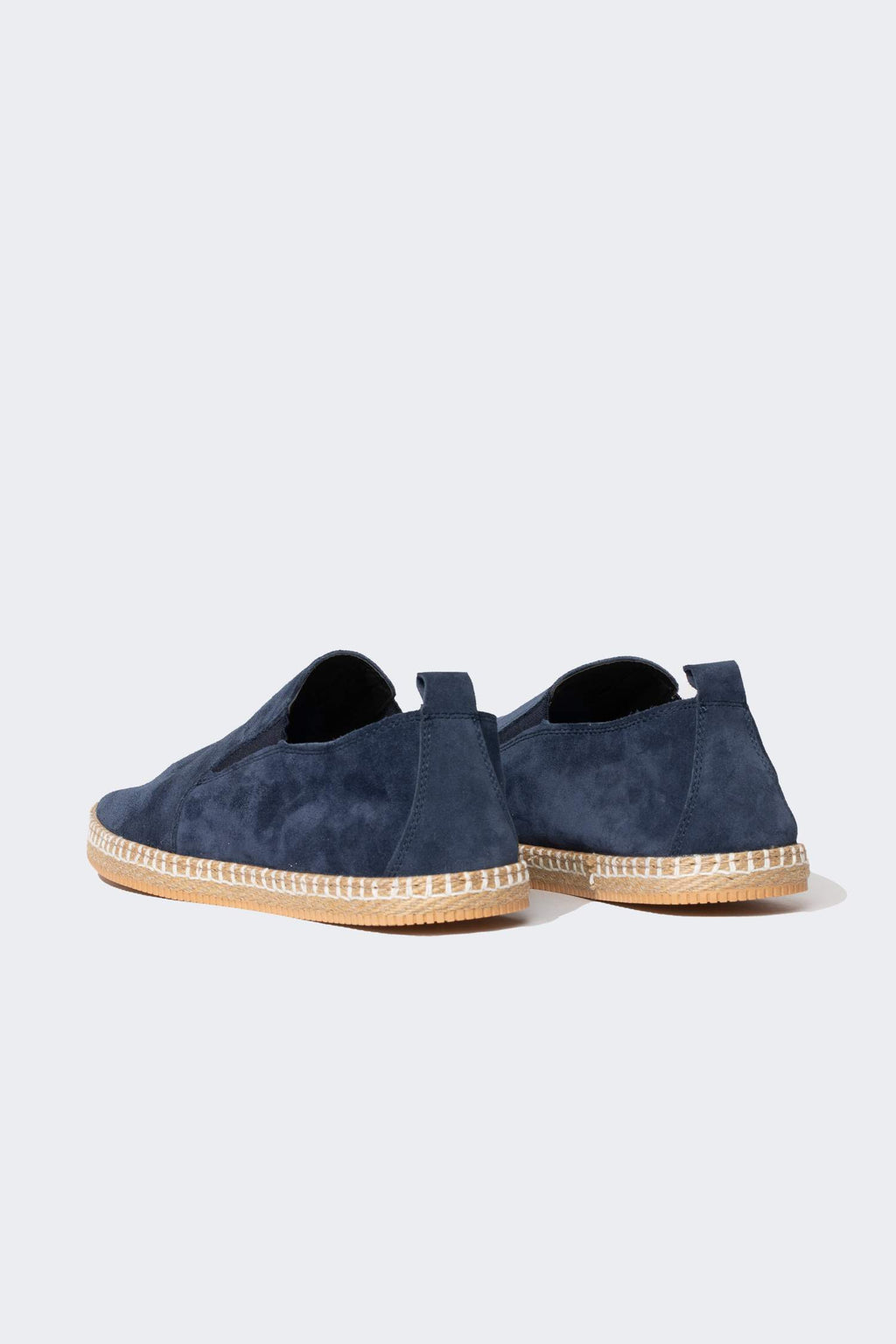 Mens Flat Sole Leather Suede Espadrilles