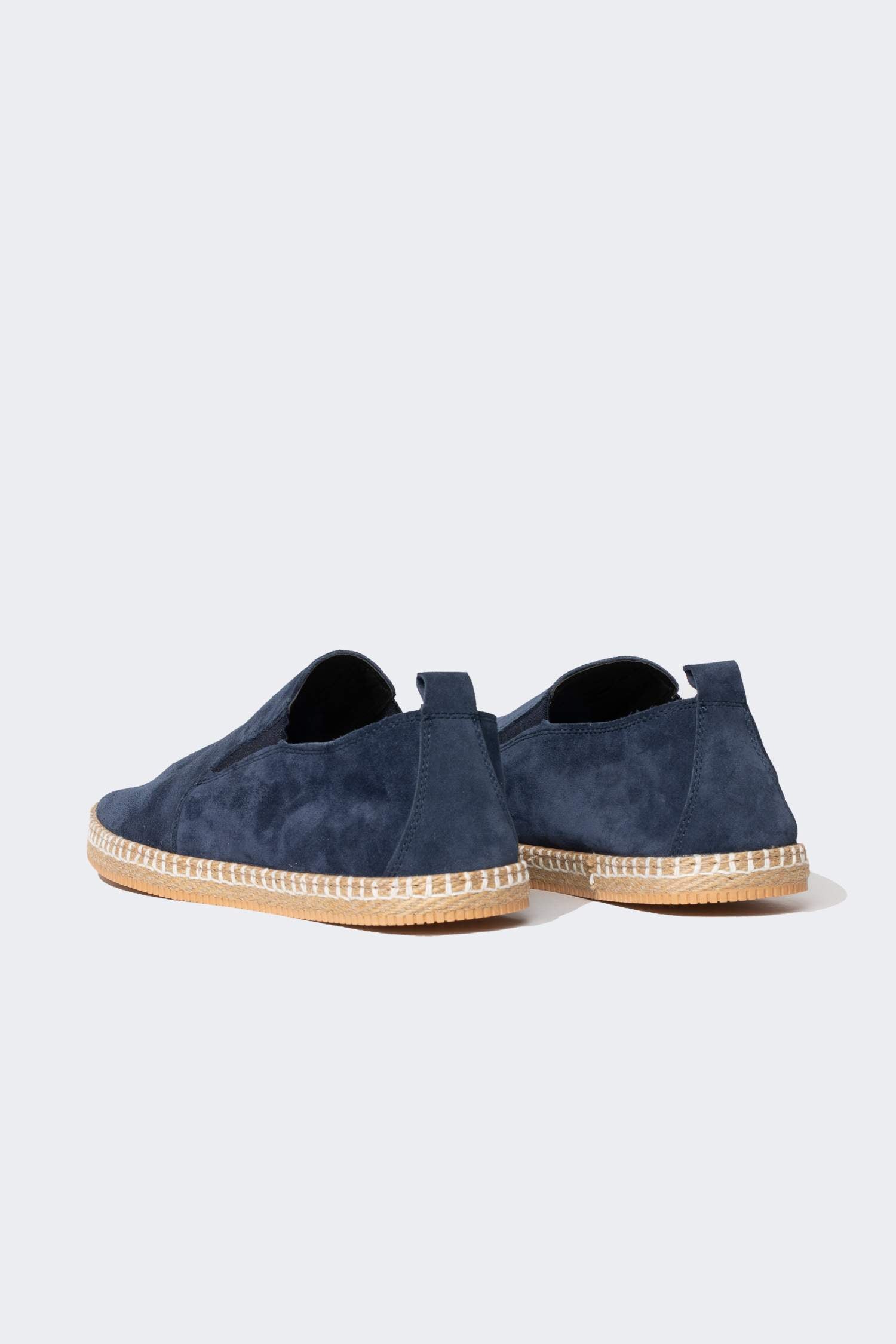 Mens Flat Sole Leather Suede Espadrilles