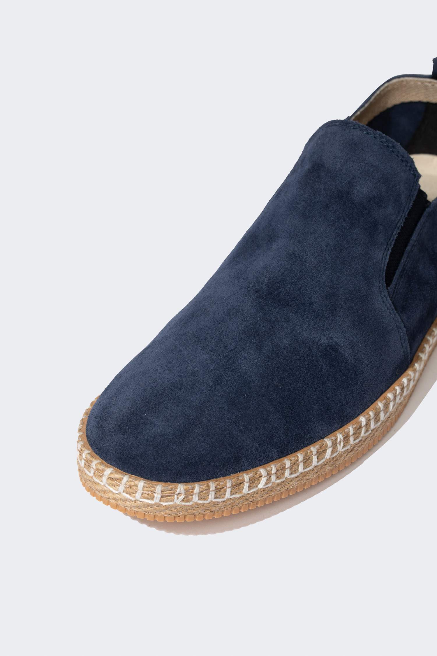 Mens Flat Sole Leather Suede Espadrilles