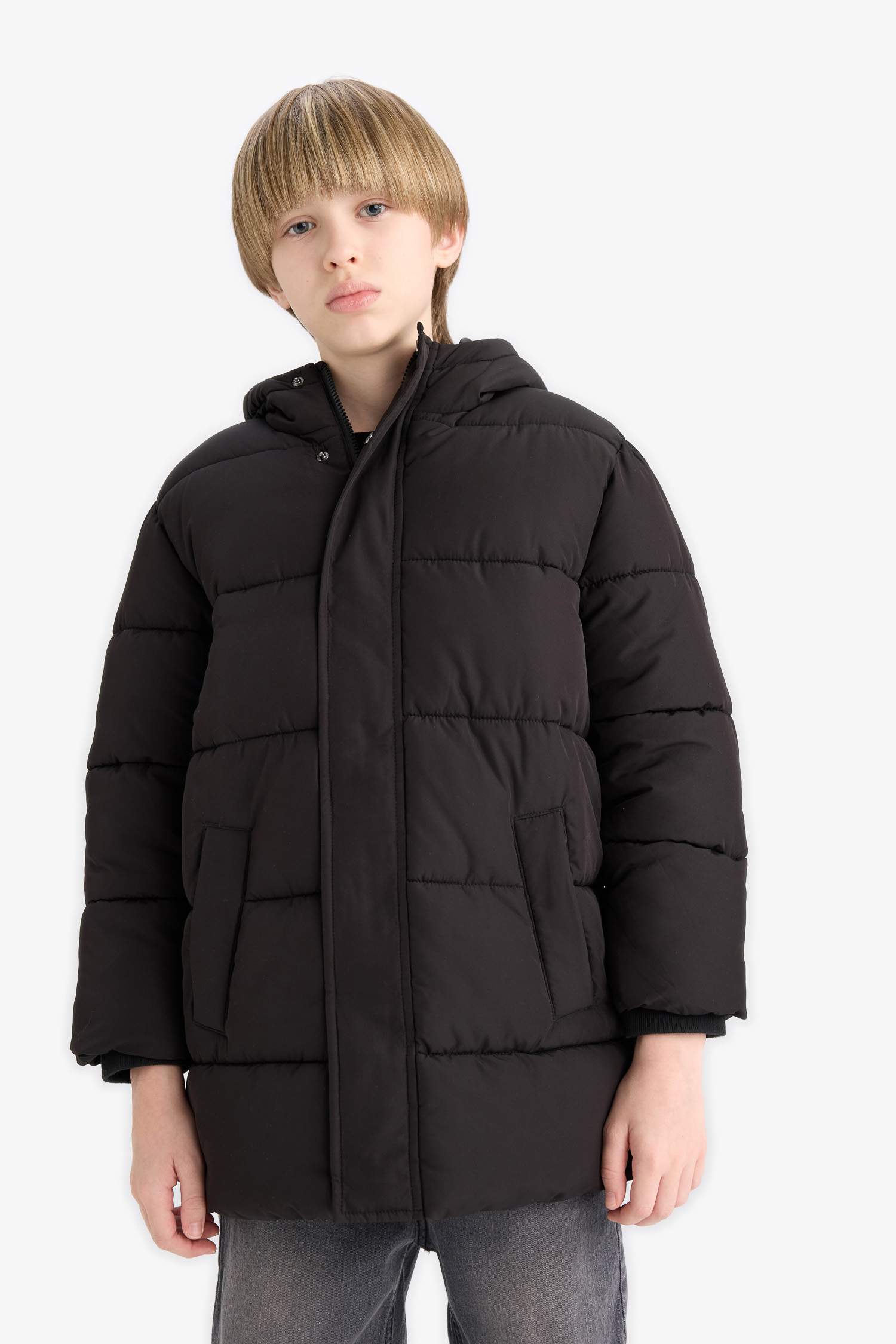 Boys Waterproof Hooded Zippered Parka