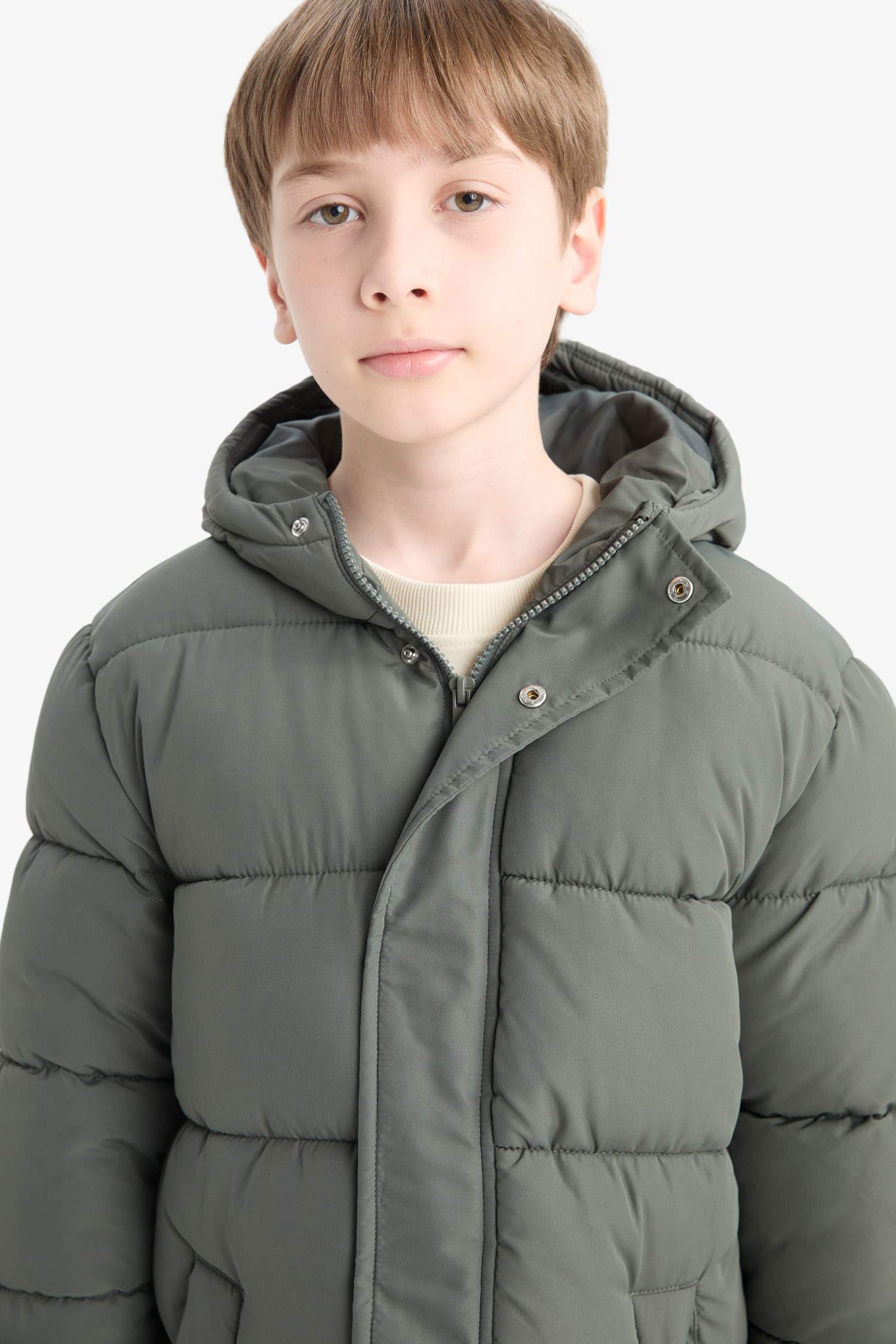 Boys Waterproof Hooded Zippered Parka