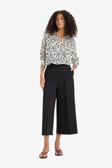 Culotte High Waist Straight Leg Trousers
