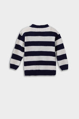 Baby Boy Buttoned Striped Knit Cardigan
