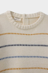 Baby Boy Crew Neck Striped Knit Sweater