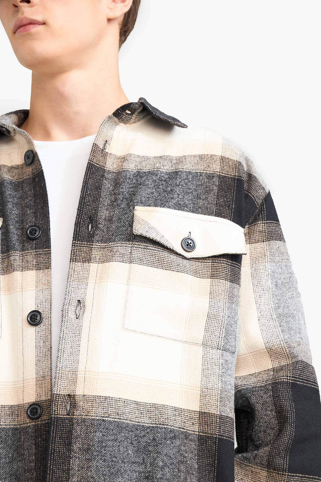 Relax Fit Plaid Lumberjack Long Sleeve Shirt