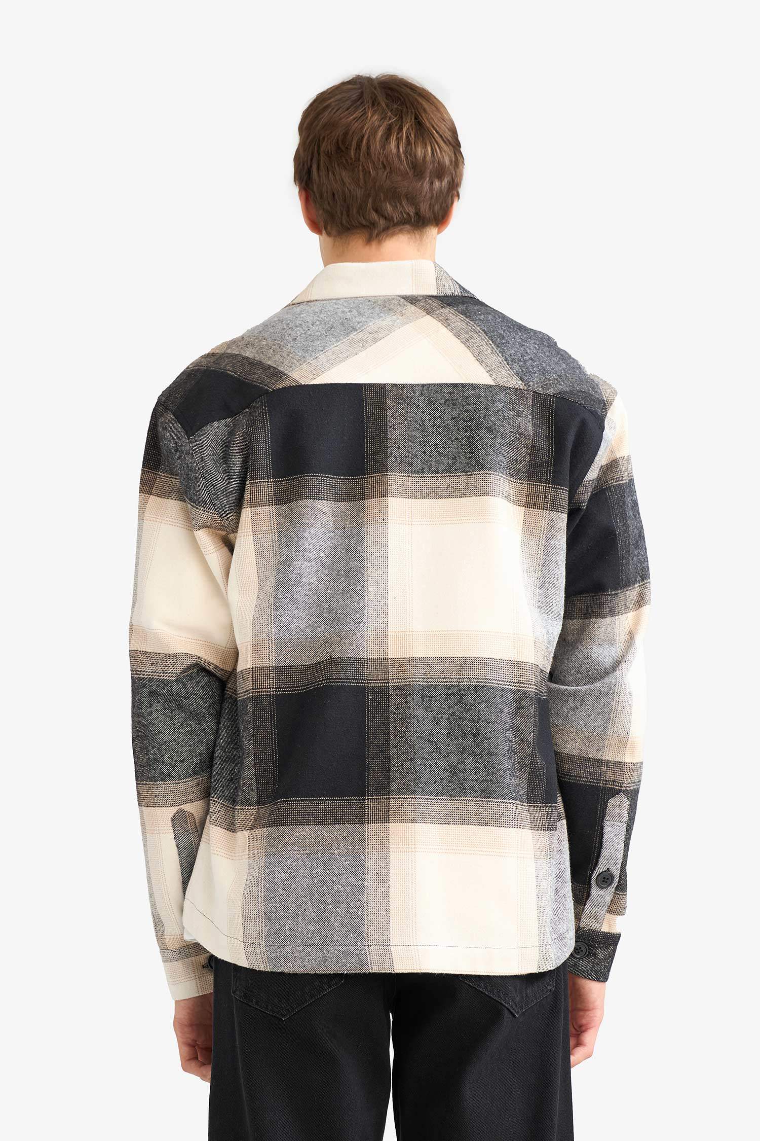 Relax Fit Plaid Lumberjack Long Sleeve Shirt
