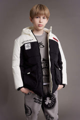Boys Waterproof Hooded Zippered Pocket Fleece Lined Coat