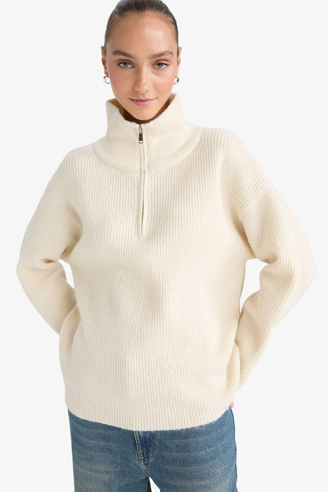 Relax Fit Half Zip Knitwear Pullover Hover Image