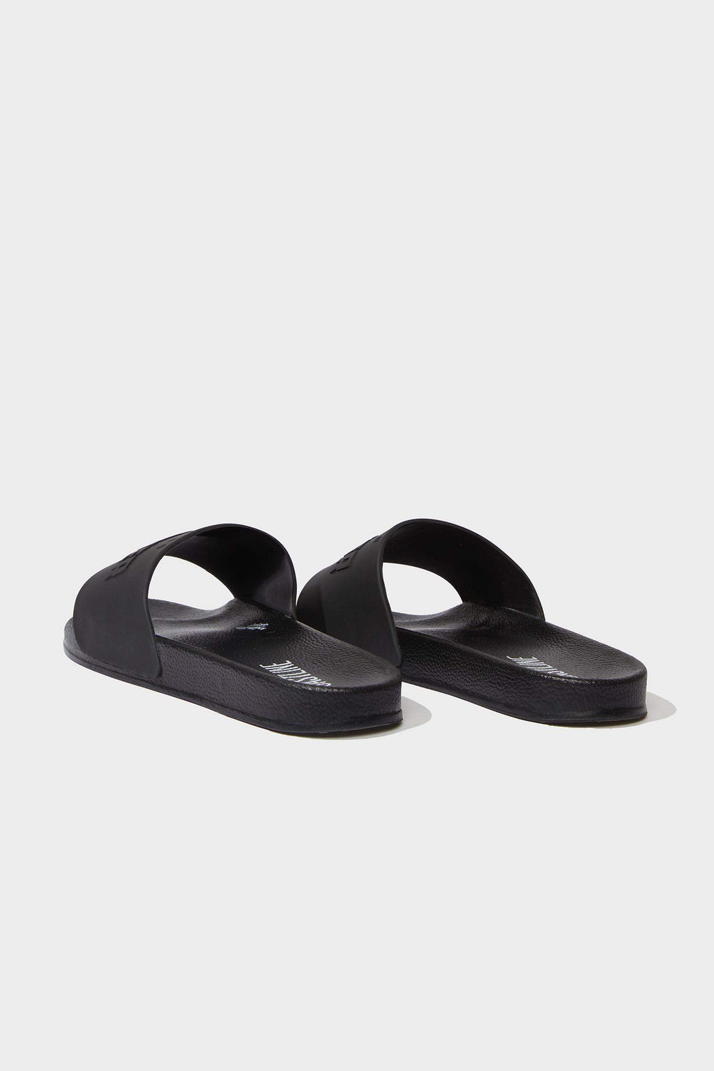 Man Flat Sole Faux Leather Slippers