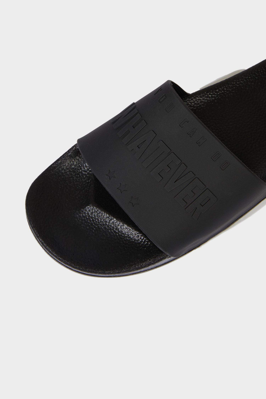 Man Flat Sole Faux Leather Slippers