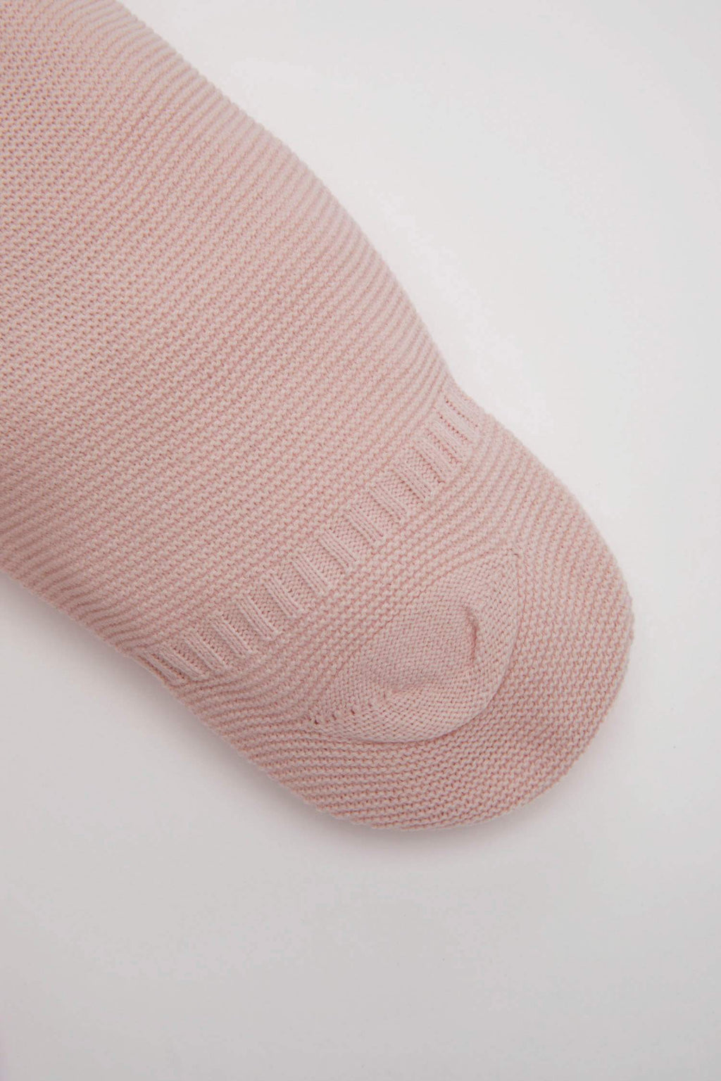 Baby Girl Basic Plain Knitted Trousers with Elastic Waistband and Booties