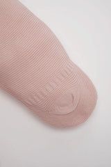 Baby Girl Basic Plain Knitted Trousers with Elastic Waistband and Booties