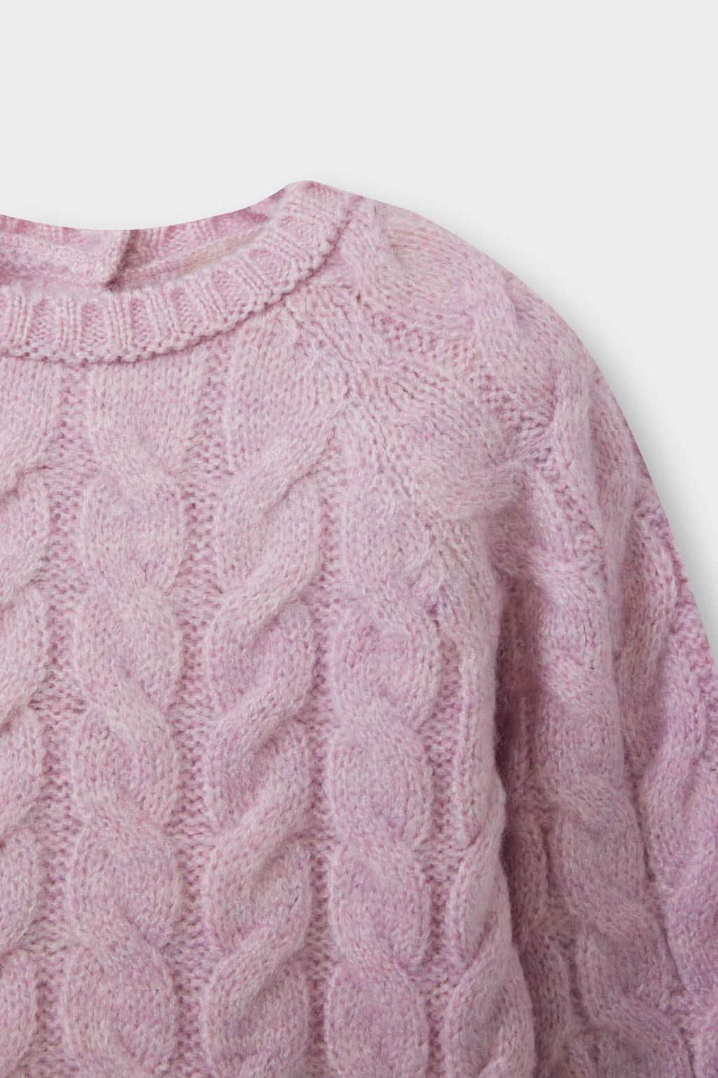 Baby Girl Crew Neck Hair Knitted Sweater