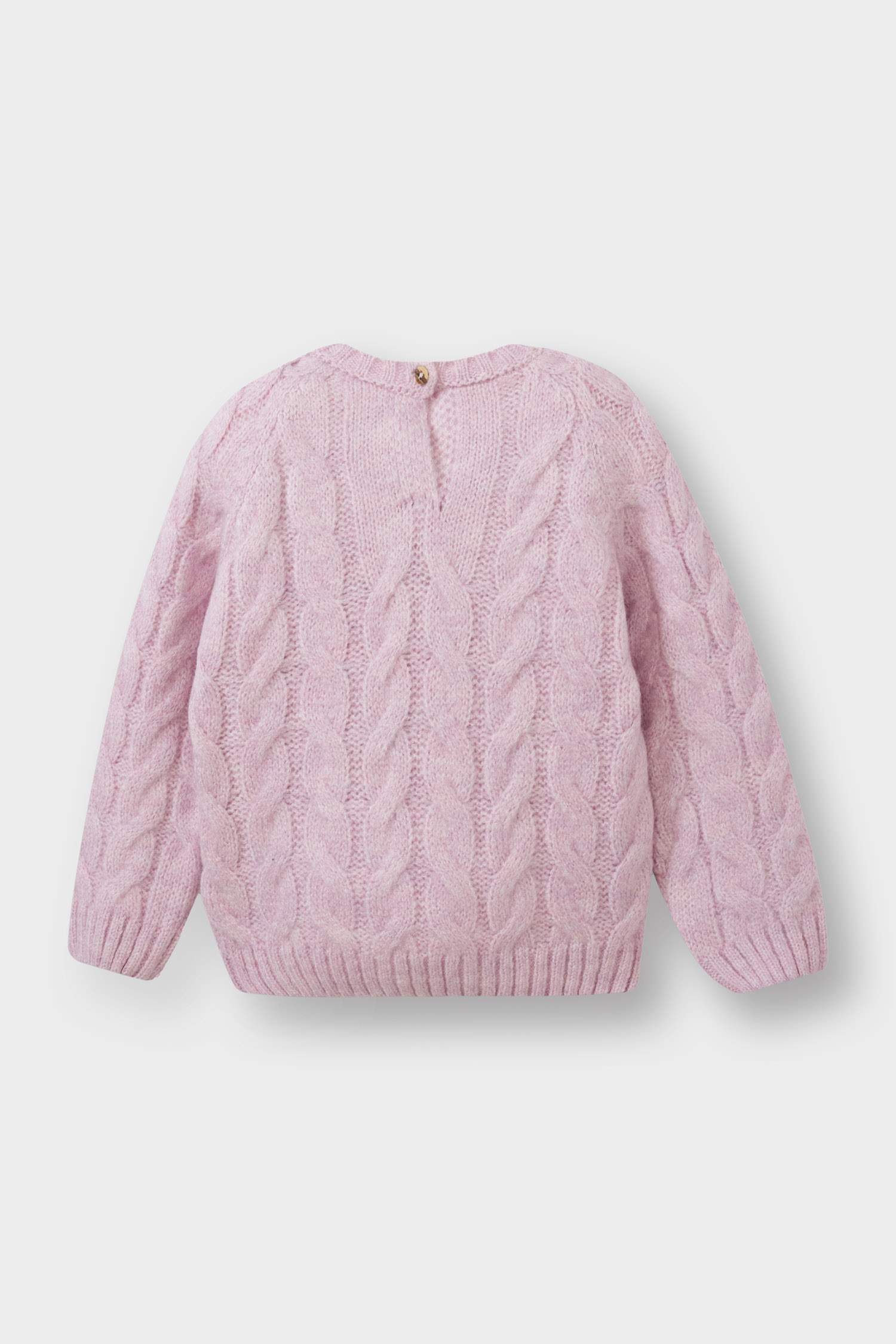 Baby Girl Crew Neck Hair Knitted Sweater