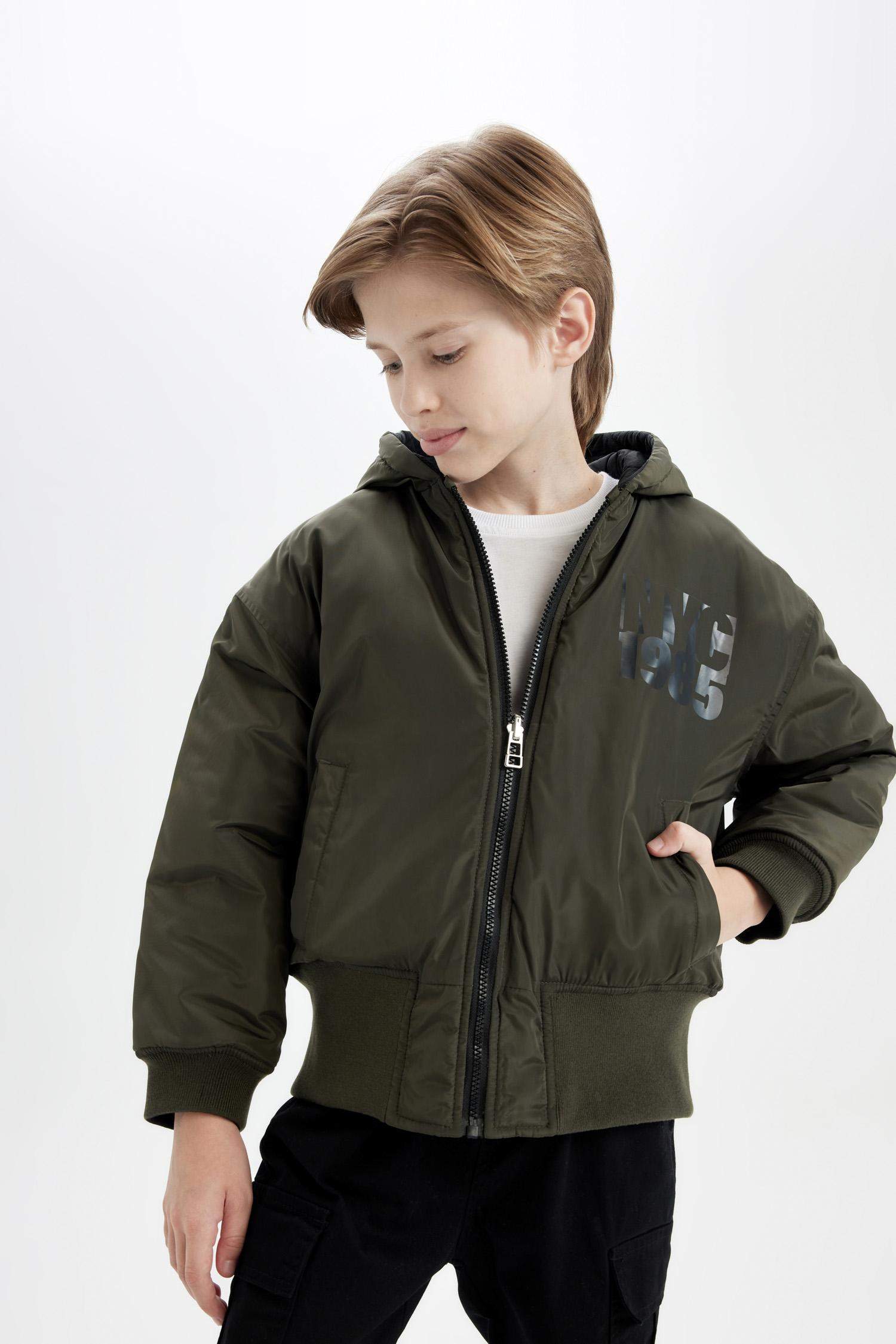 Boys Double-Sided Hooded Coat
