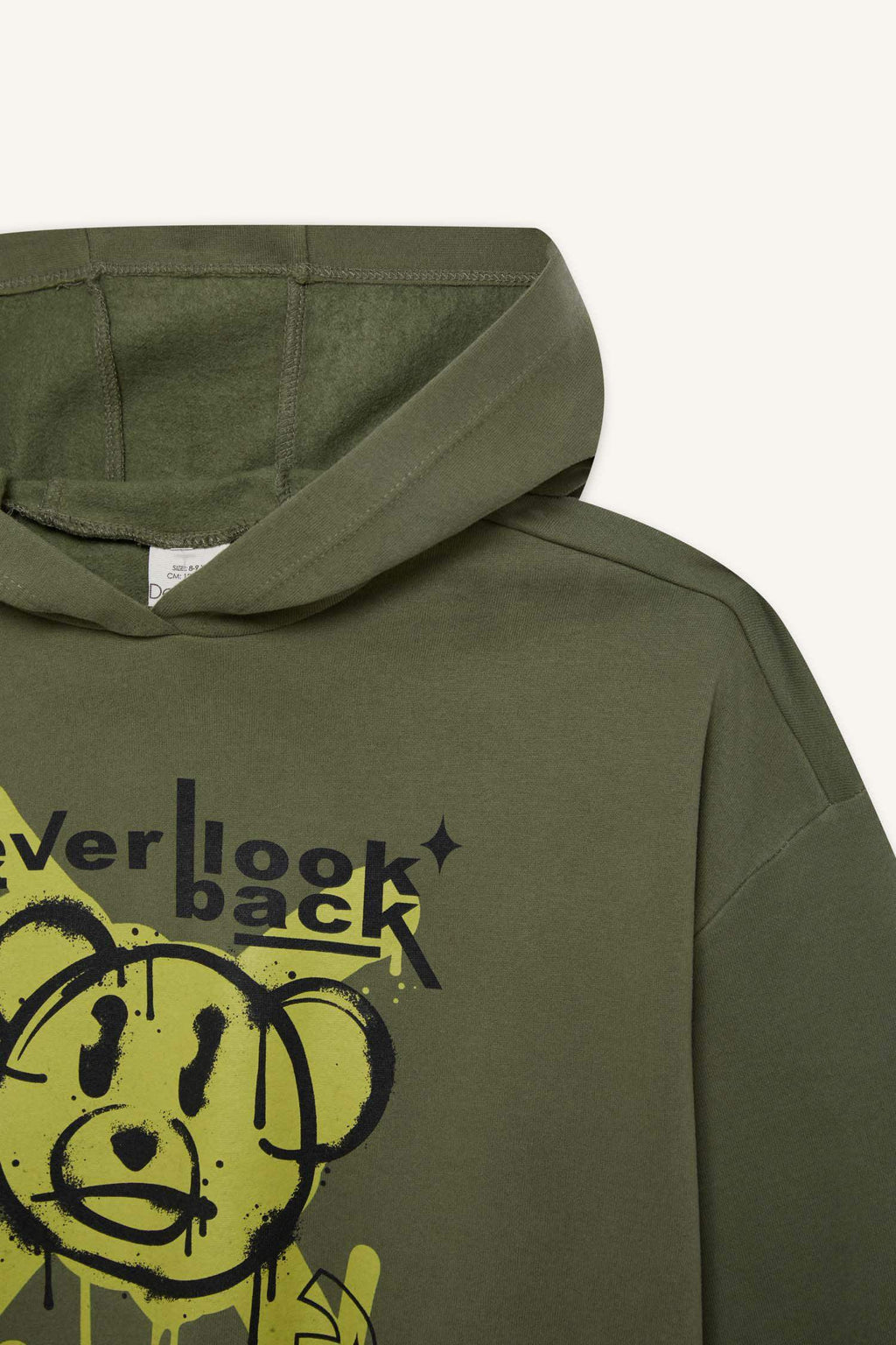 Girls Oversize Wide-Mould Hooded Printed Sweatshirt