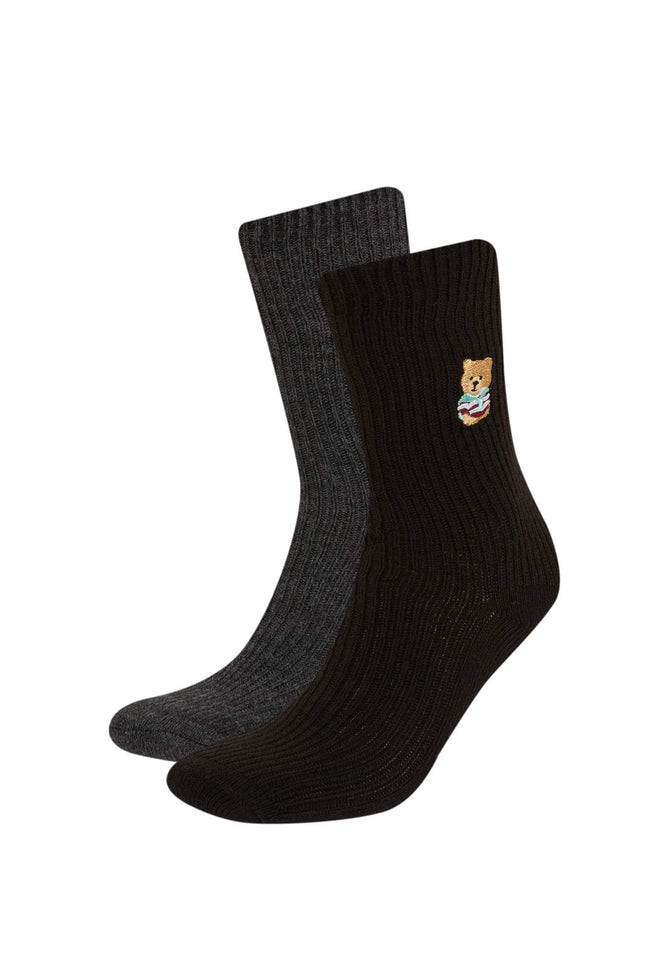 Men's Embroidered 2-Pack Viscose Winter Boot Socks Hover Image