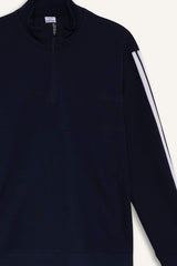 Standard Fit Stand Collar Sports Sweatshirt