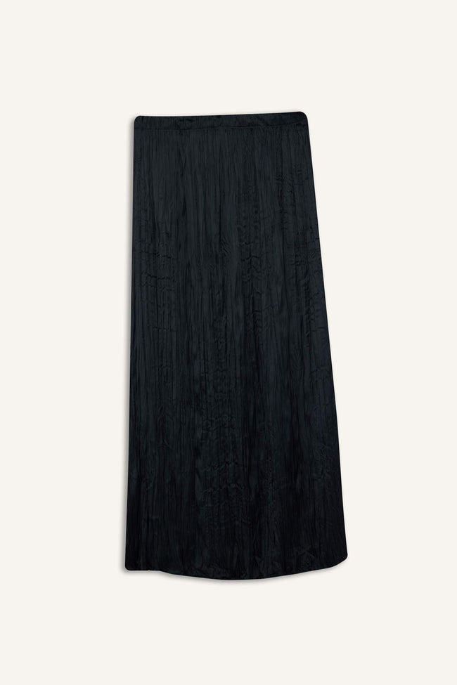 A Cut Satin Maxi Skirt Hover Image